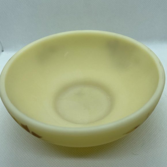 Hand-Painted Fenton Covered Custard Glass Candy Dish - Picture 2 of 6